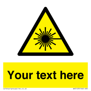 Custom Laser Hazard Sign